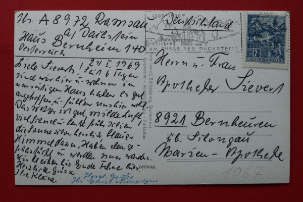 Postcard PC Ramsau am Dachstein / 1969